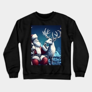 Captivating Christmas: Unleash Cheer with Unique Santa Claus Illustrations! Crewneck Sweatshirt